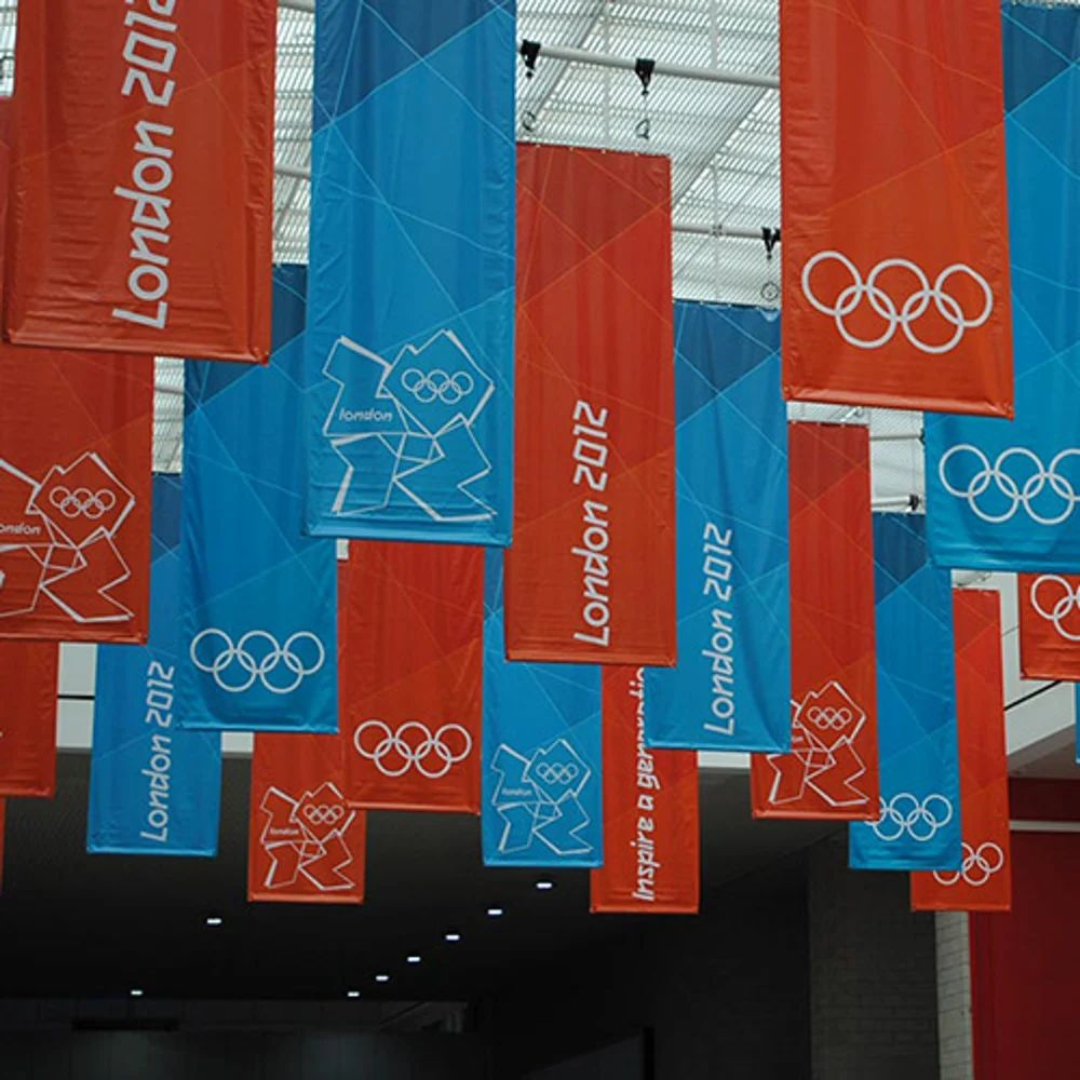 Aluminum PVC Round Hanging Banner for Events & Promotions