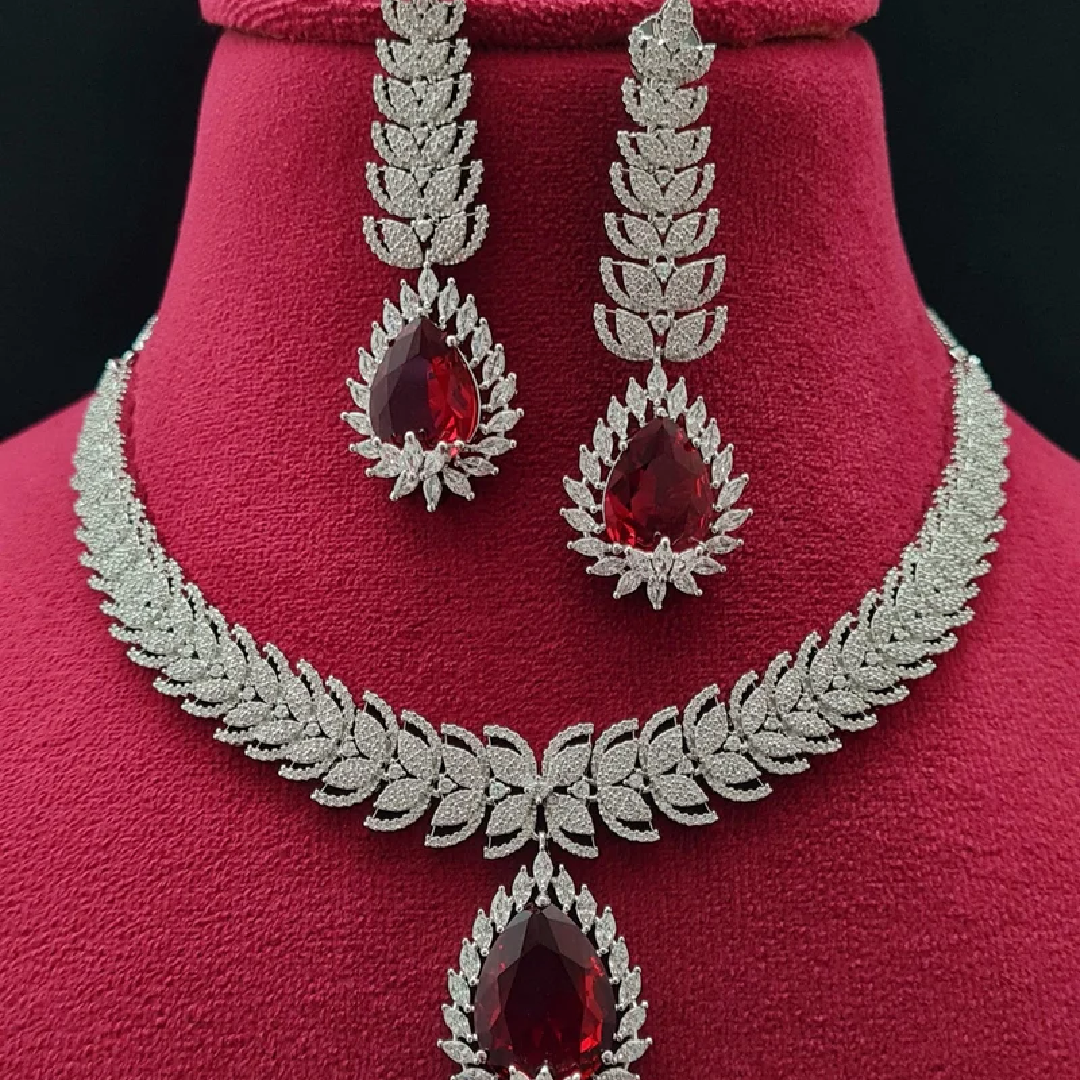 Elegant Charm AD Necklace - Stylish & Timeless Jewelry