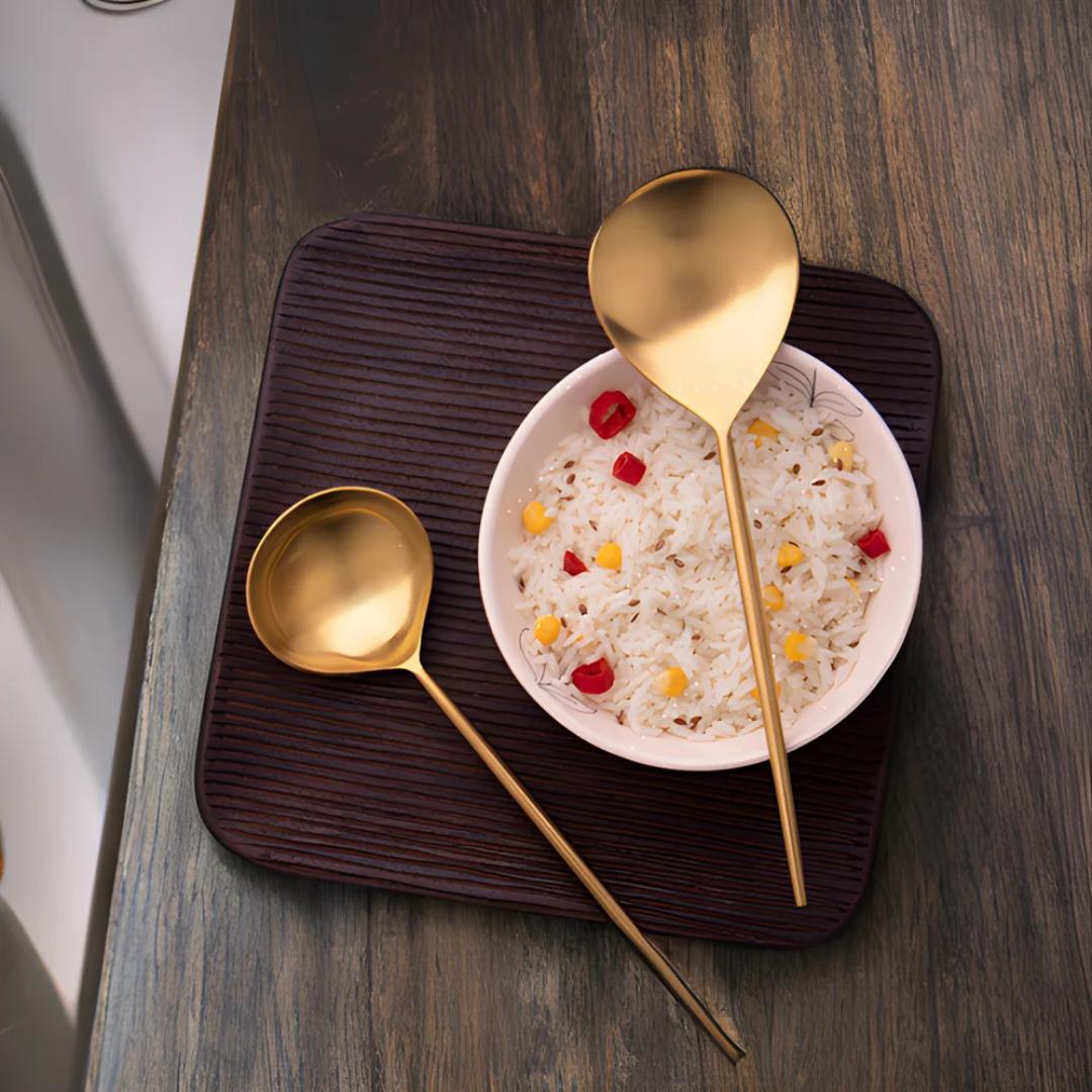 Stainless Steel Gold Serving Utensils Set 