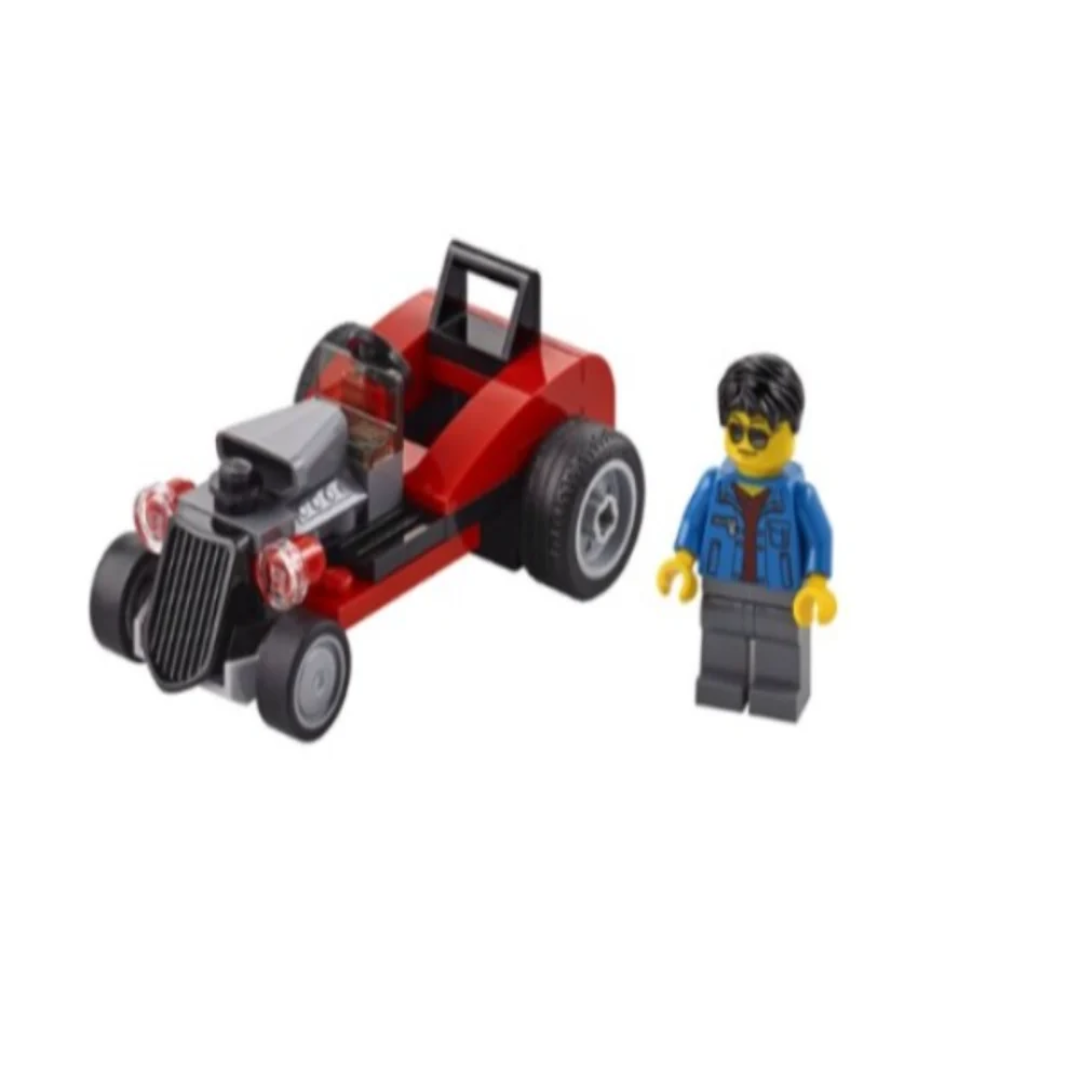 Unisex Plastic LEGO City 38-Piece Hot Rod Mini Construction Set (30354), Child Age Group: 4-6 Yrs