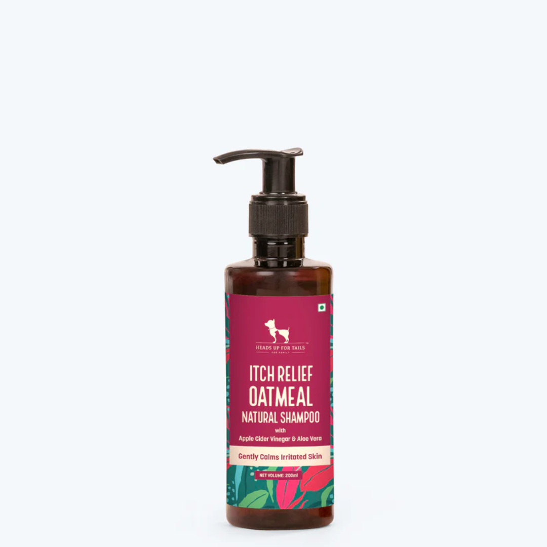 HUFT Natural Itch Relief Oatmeal Shampoo For Dogs - Apple Cider Vinegar & Aloe Vera