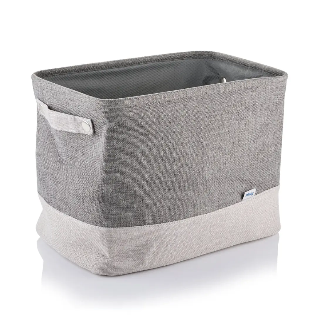 Minky 27L Small Fabric Laundry Basket with Handles | USA Home Storage Supplier