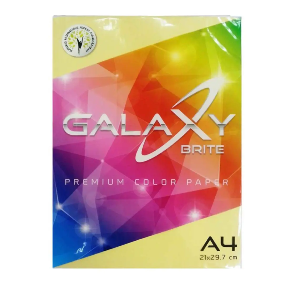 Galaxy Brite A4 Yellow Paper 80gsm – Color Paper Supplier | US Outlying Territories