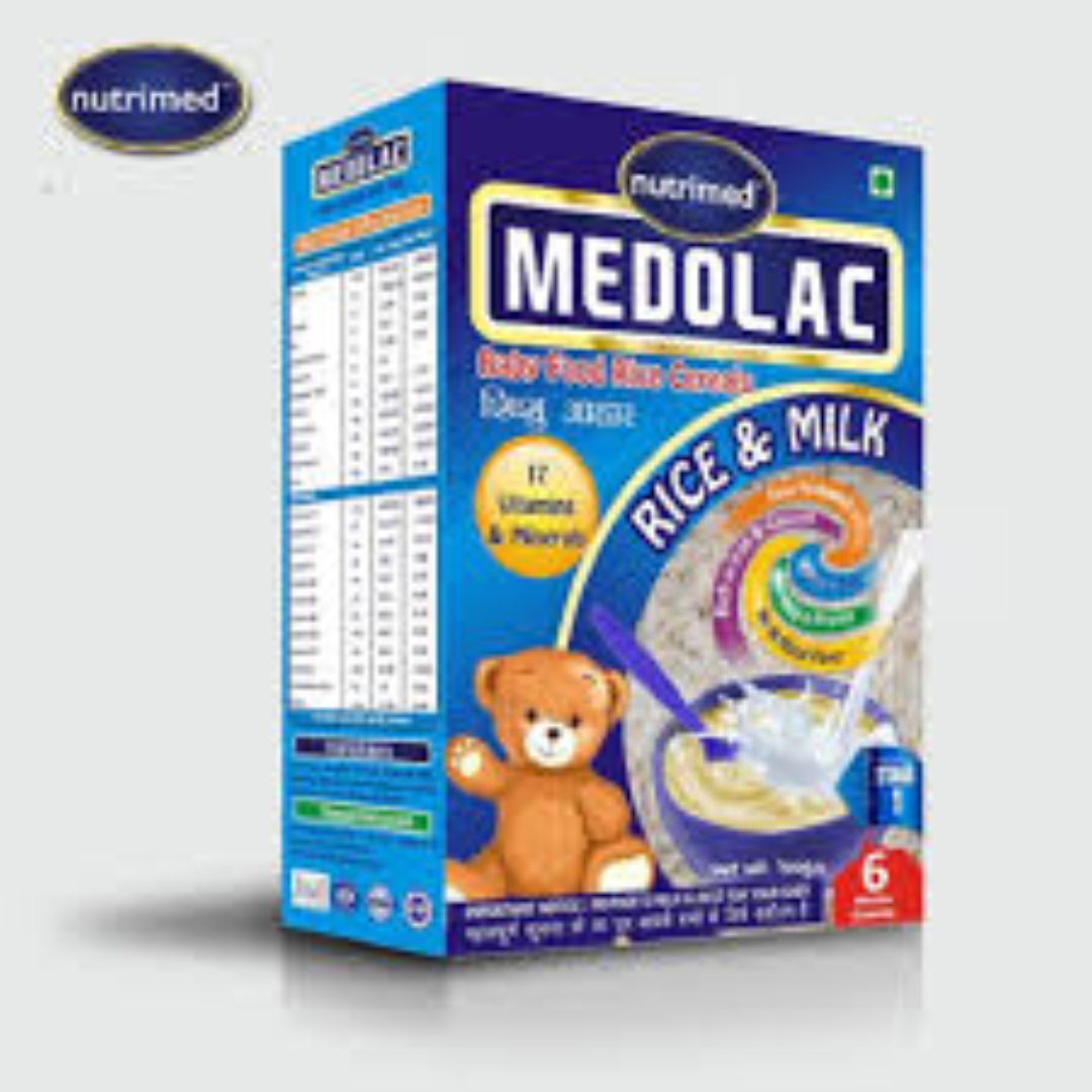 Wholesale Nutrimed Medolac Rice Cereals Baby Food, 6 Months, 300 gm