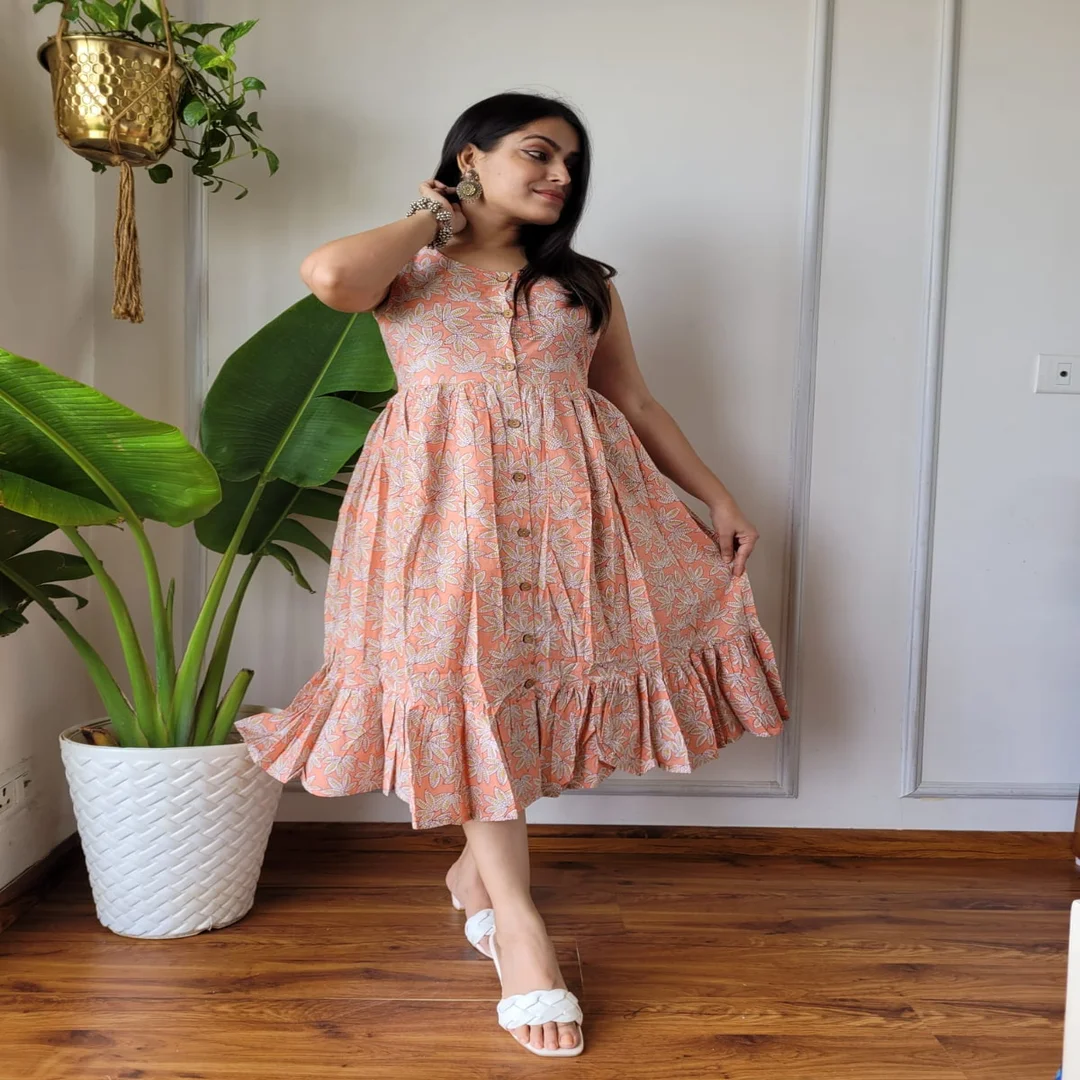 Cotton one piece dress