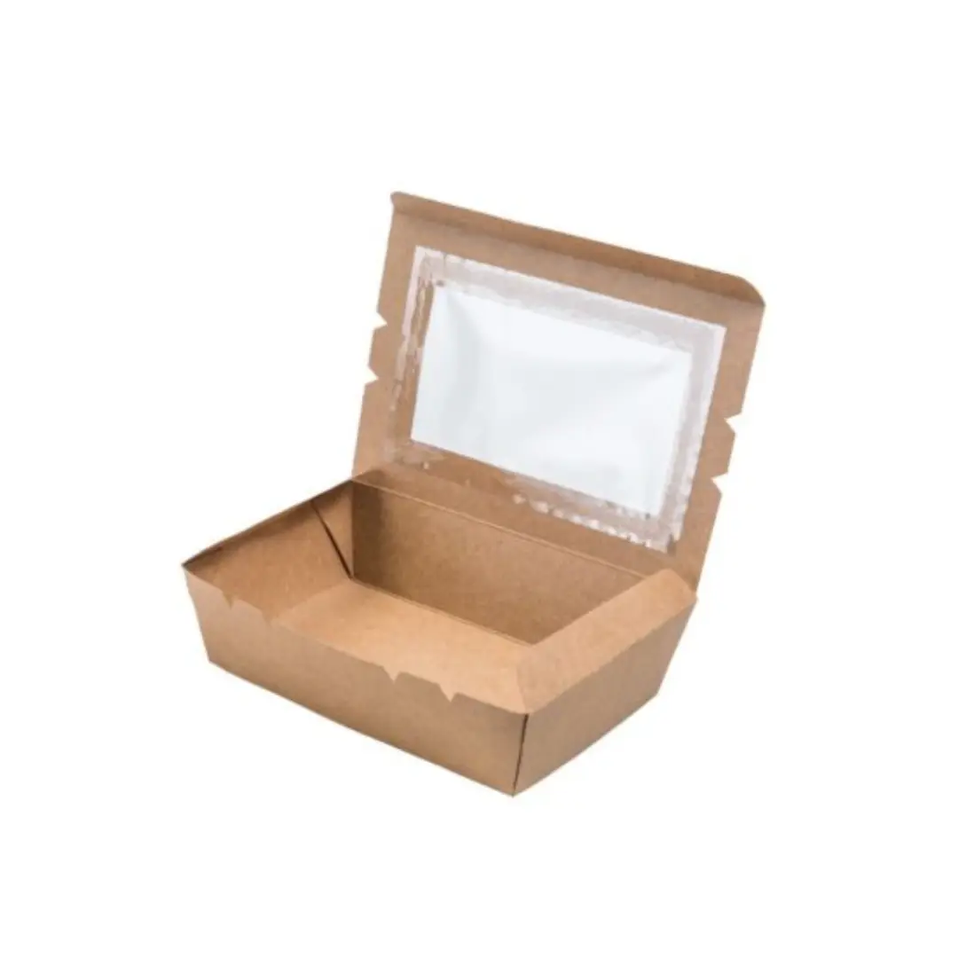 Bioware 500ml Kraft Box with PET Window 200 Pcs Packaging Supplier UAE