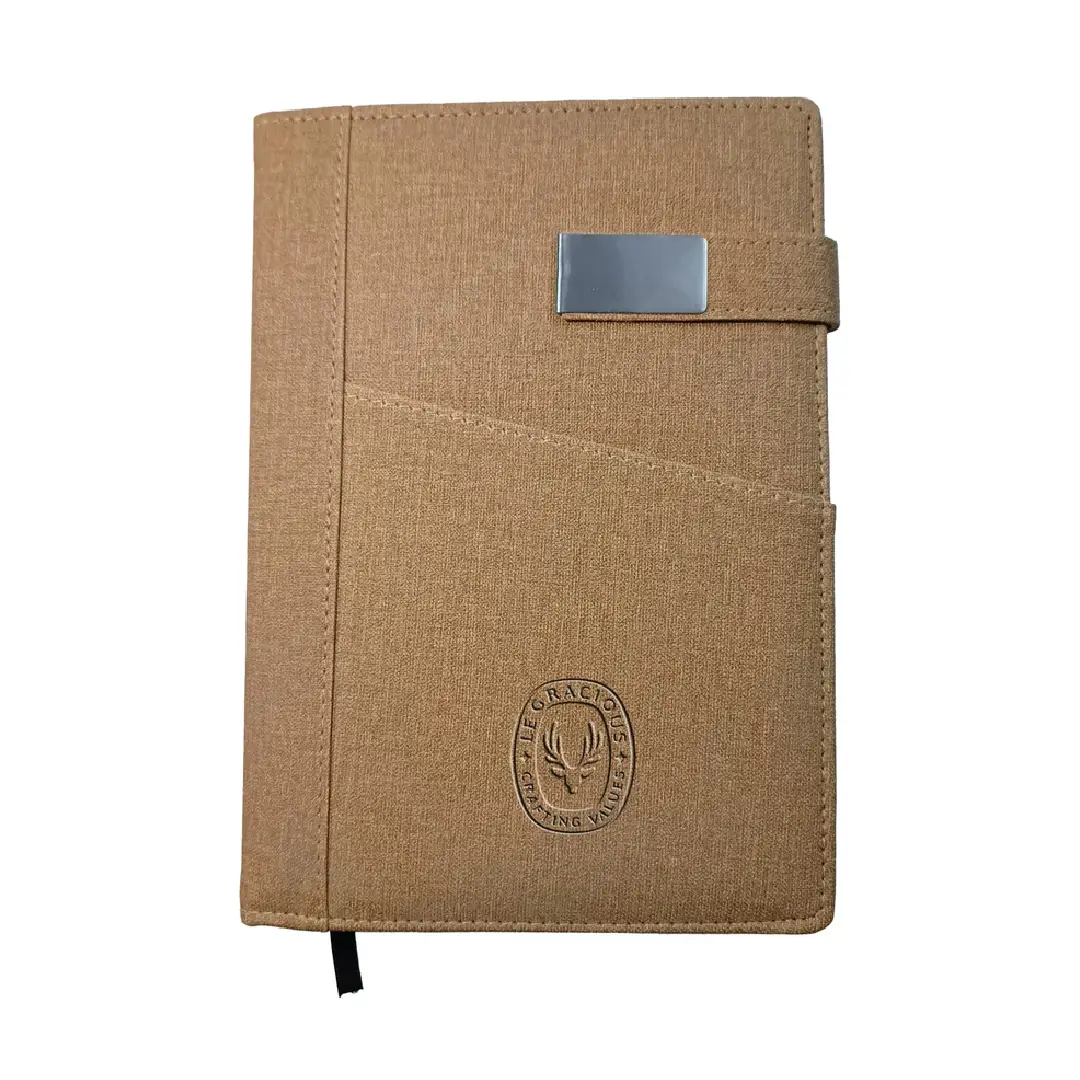 PU Cover A5 Notebook - Perfect Bound with Mobile Pocket