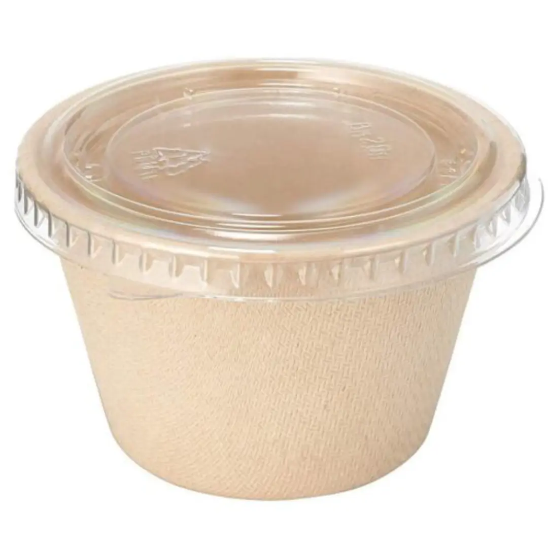 Bioware 2 oz Biodegradable Sauce Cup with Lid UAE Eco Tableware Supplier