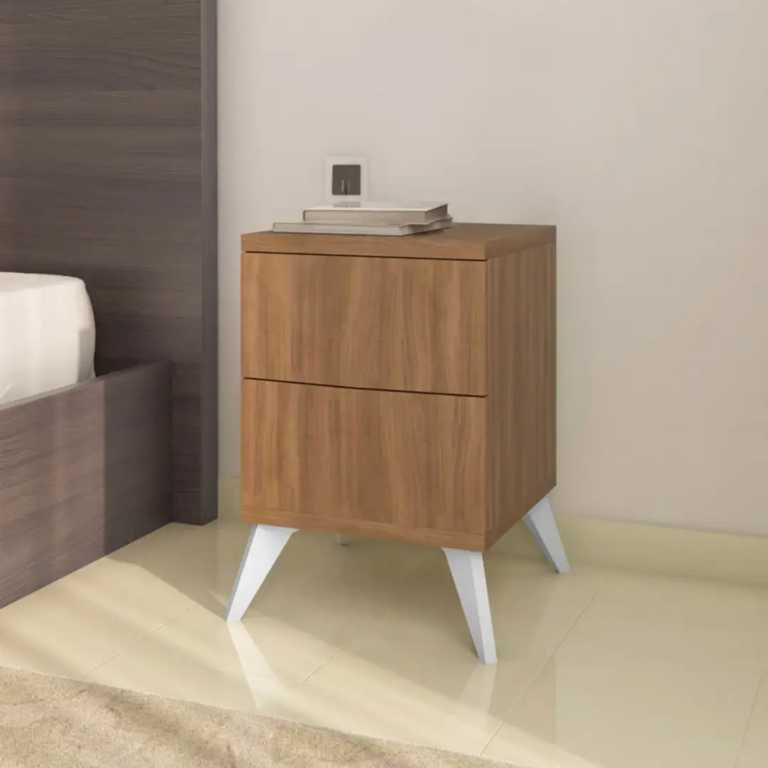 Nilkamal Trixie Night Stand (Oak Finish) – Bedroom Furniture | USA Supplier