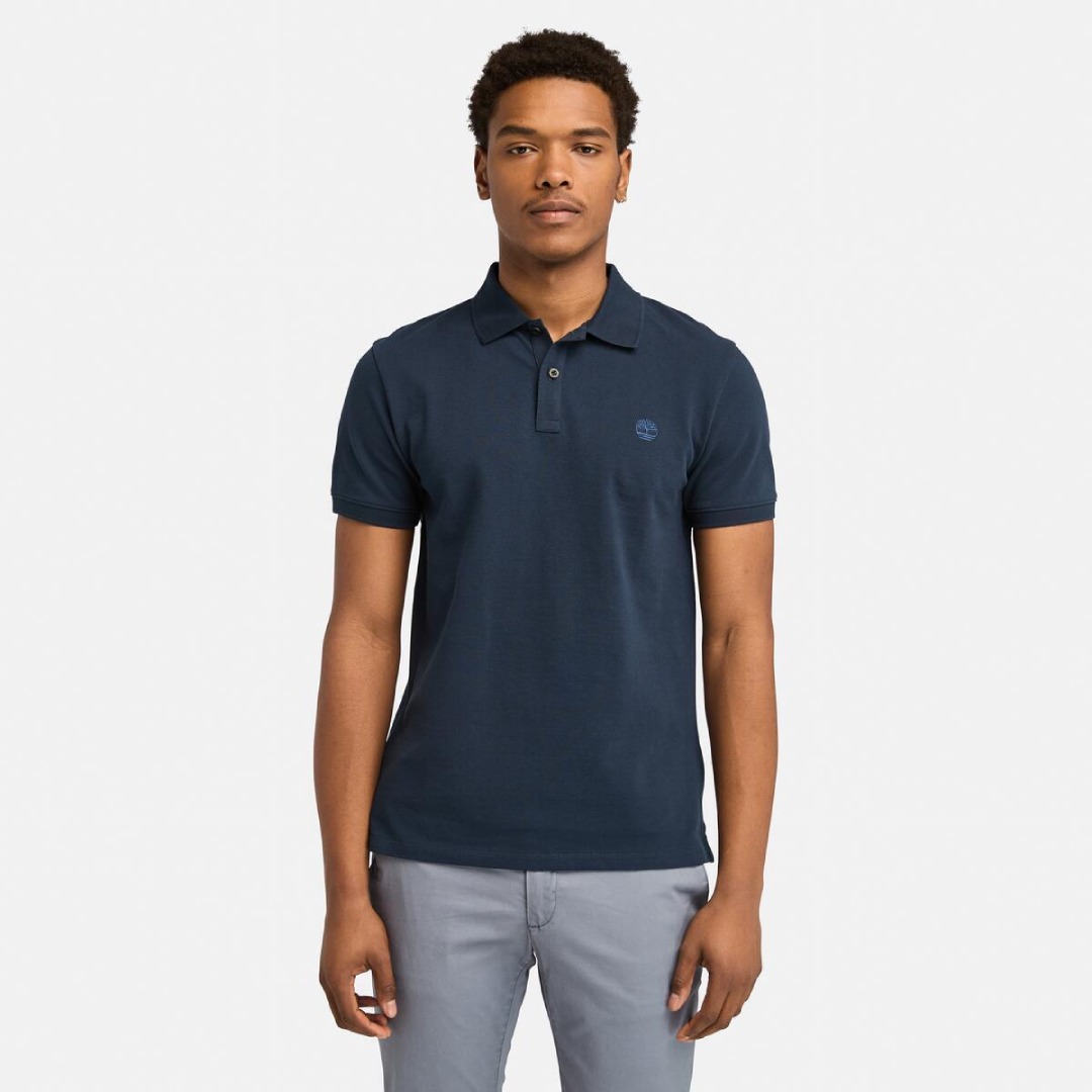 Men’s Polo T-Shirt – Oyster River Chest Logo Style | Malaysia Supplier