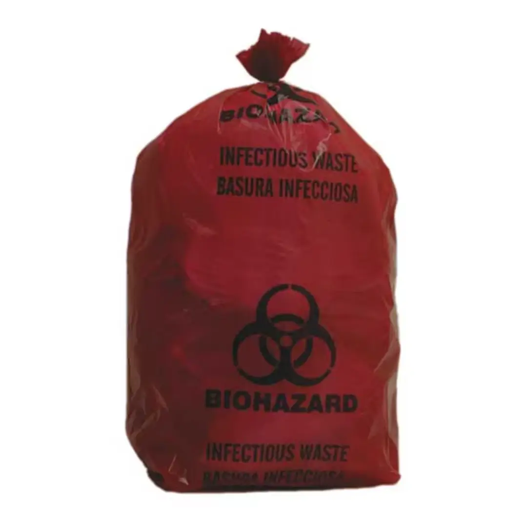 Red Biohazard Disposal Bag, 3 Gallon (Pack of 200) | USA Supplier