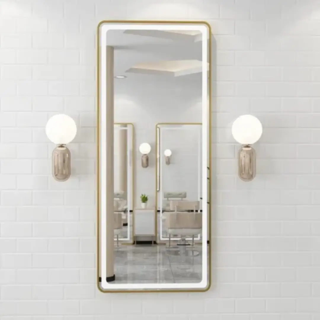 Wholesale Full Length Gold LED Wall Mount Mirror Supplier UAE