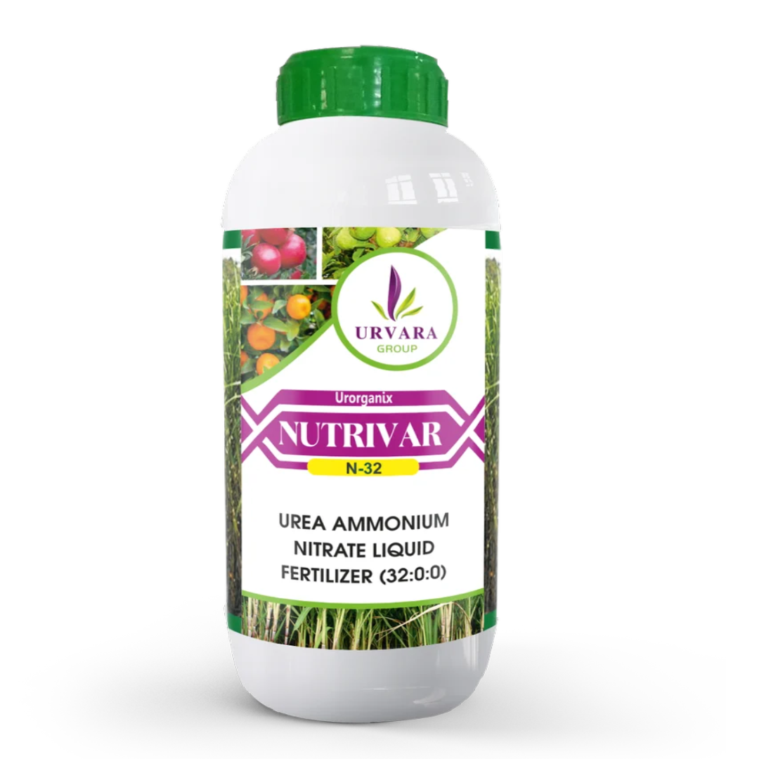 Urvara Nutrivar N-32 Urea Ammonium Nitrate Liquid Fertilizer, Bottle, Vegetables