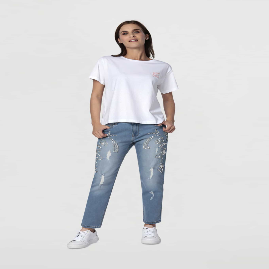 Women's Loose Fit Casual Jeans – Relaxed Denim Style | Malaysia Supplier