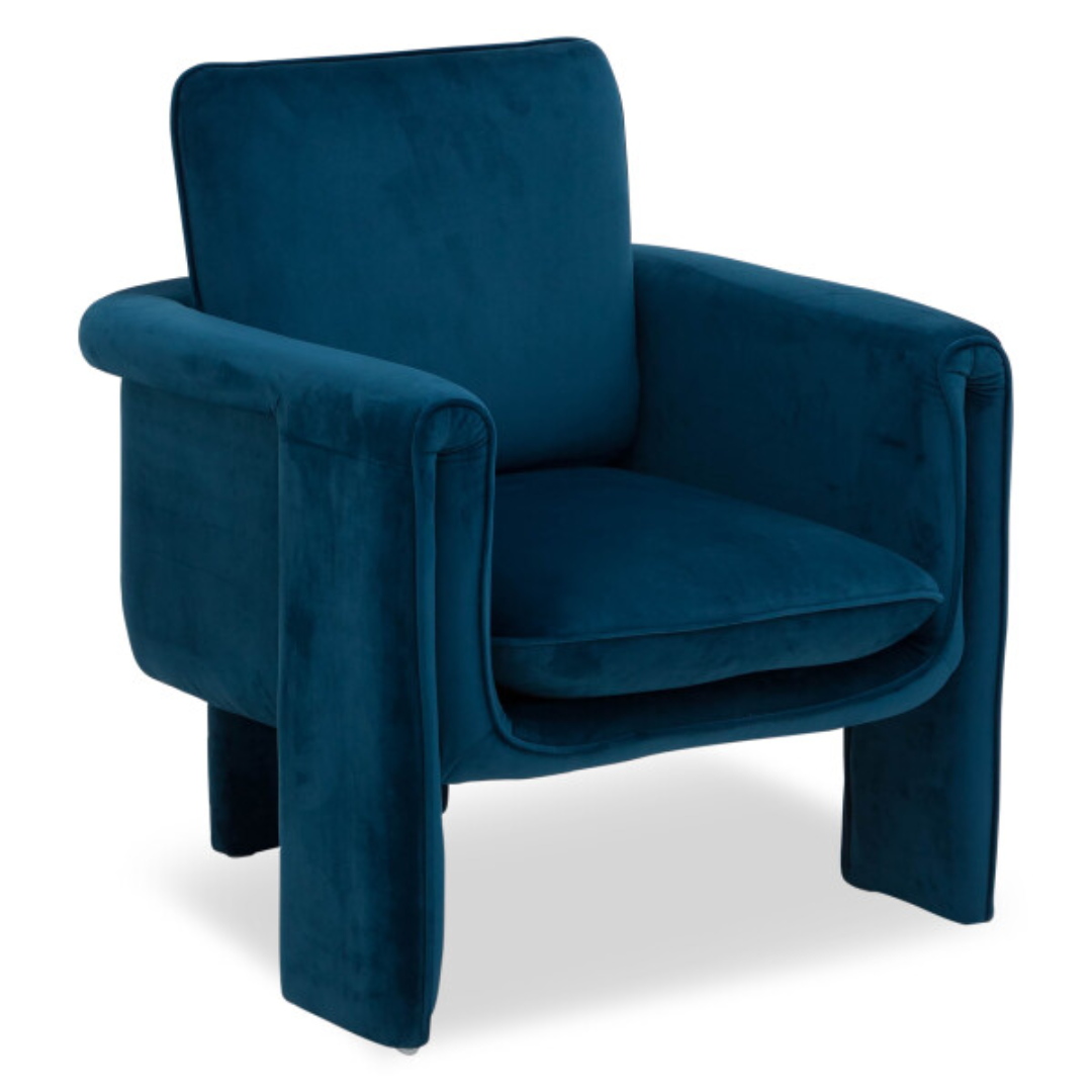Emery Blue Armchair Cozy Seating Malaysia