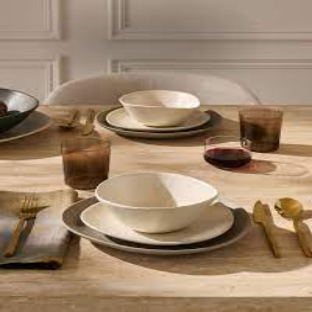 Ceramic Plates And Bowls Elegant Dinner Set