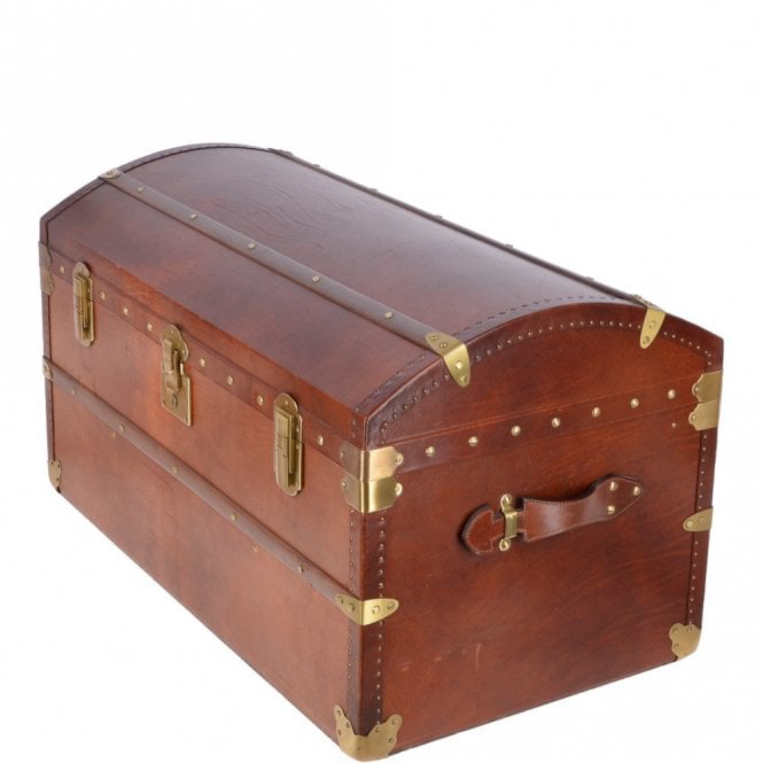 Vintage Leather Trunks For Home Storage