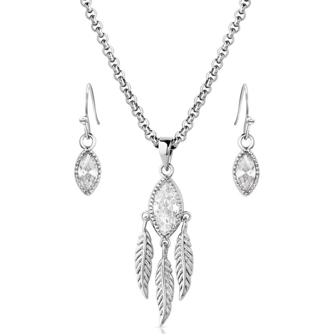 Catching Light Crystal Jewelry Set Elegant Gift USA