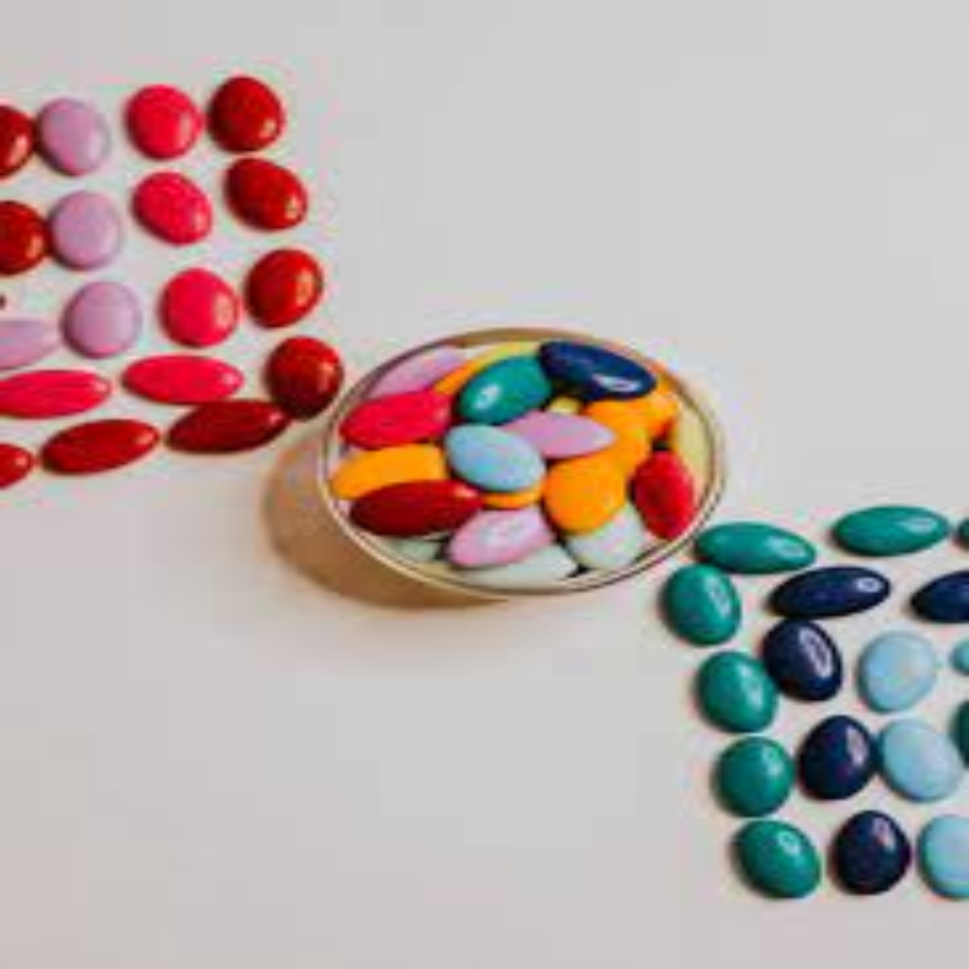 Colored Dragee With Crunchy Biscuit Filling