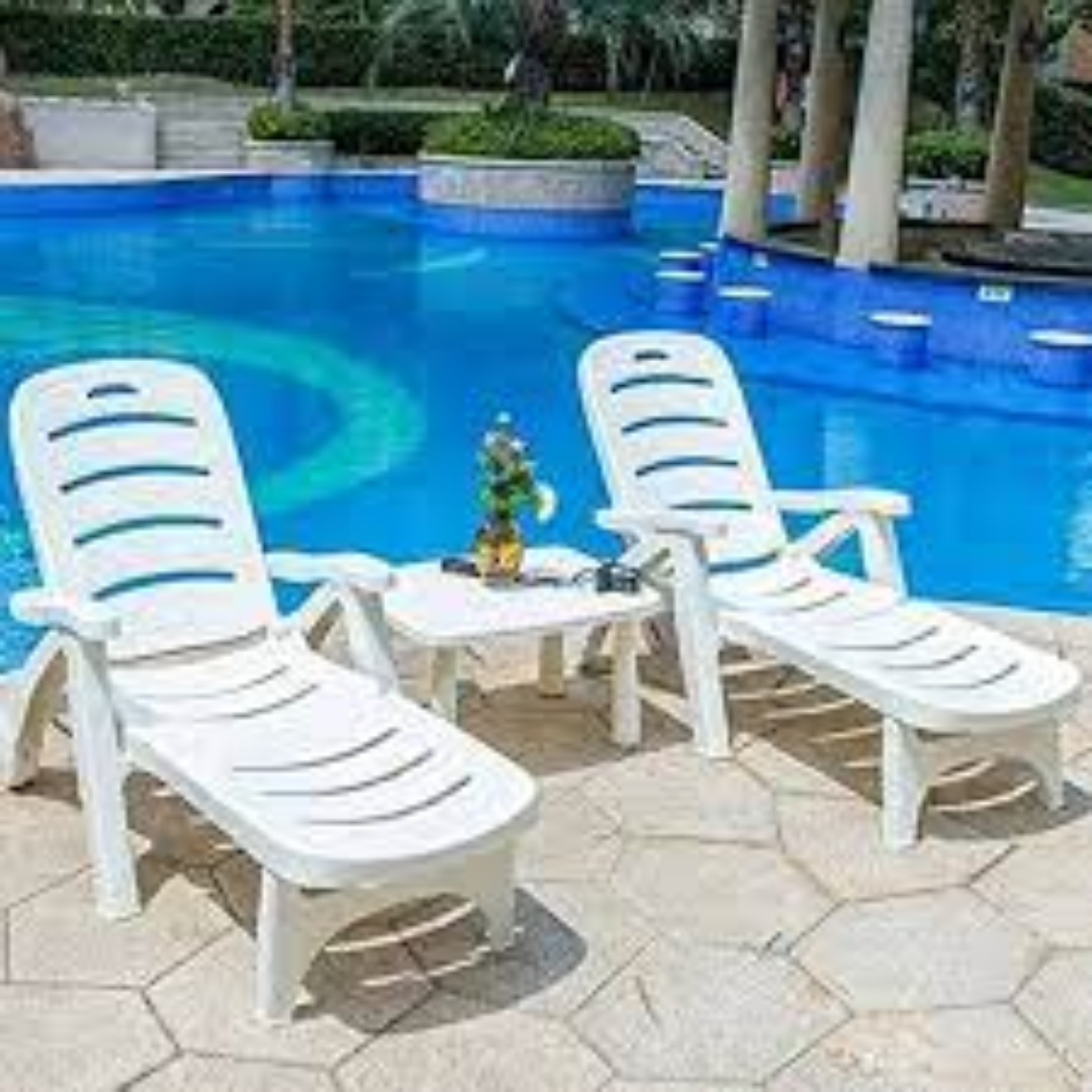 Comfortable Plastic Poolside Loungers Available For Sale