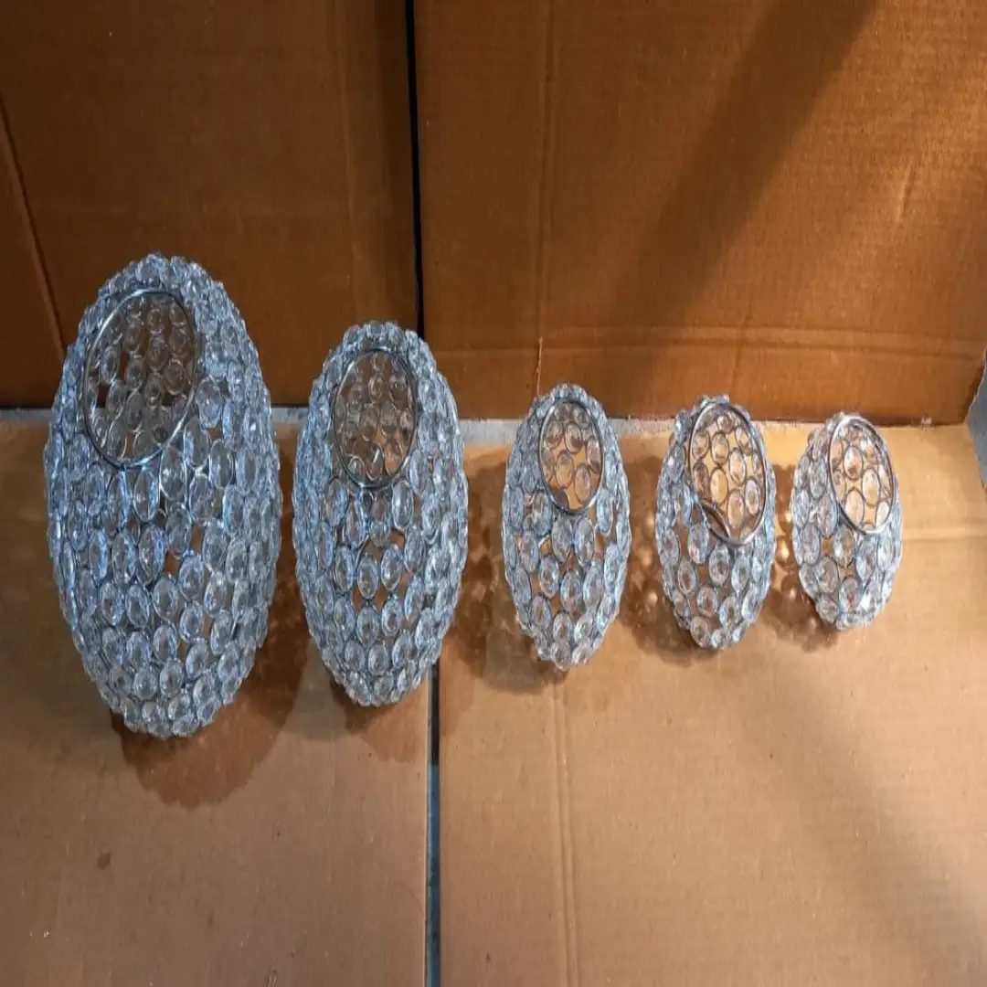 Silver Crystal Candle Centerpiece Set – Home Lighting Wholesale Supplier