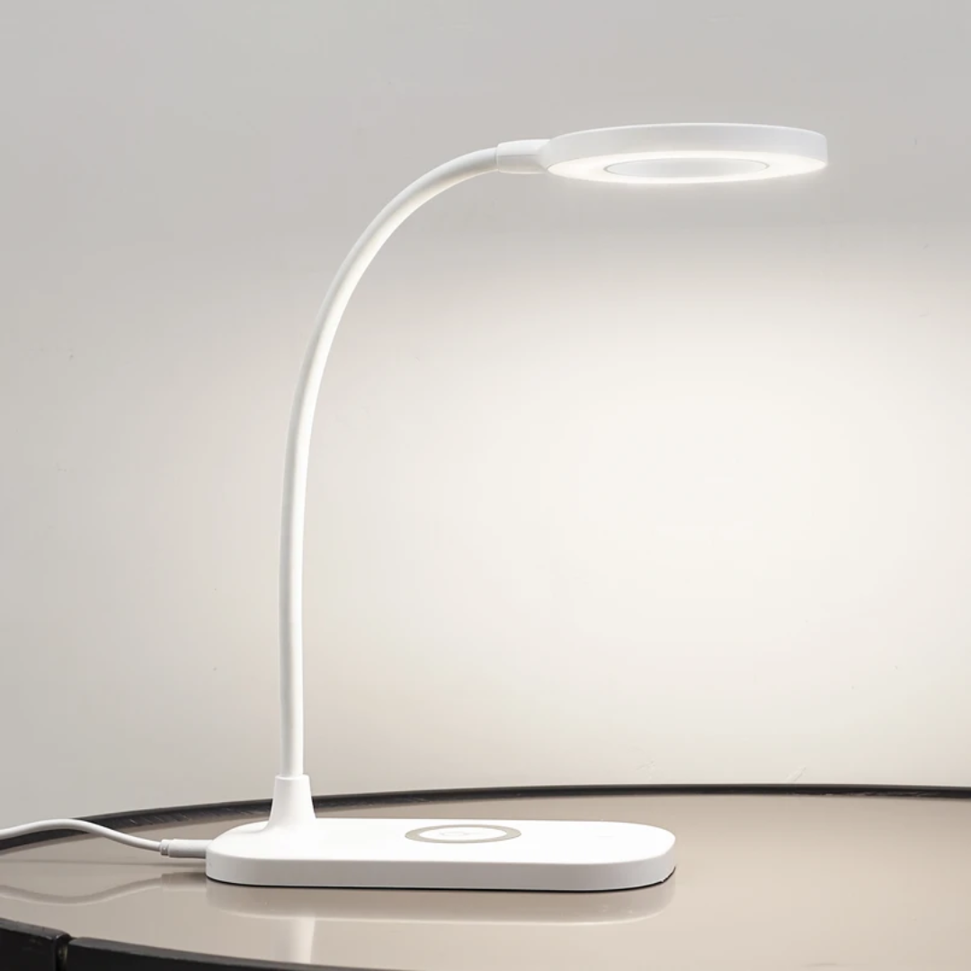 Lindby Siona LED Table Lamp – Dimmable CCT Light with Charging Station | UK Supplier
