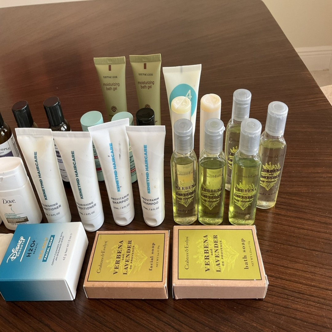 Travel Toiletries Set with Shampoo Soap and Conditioner