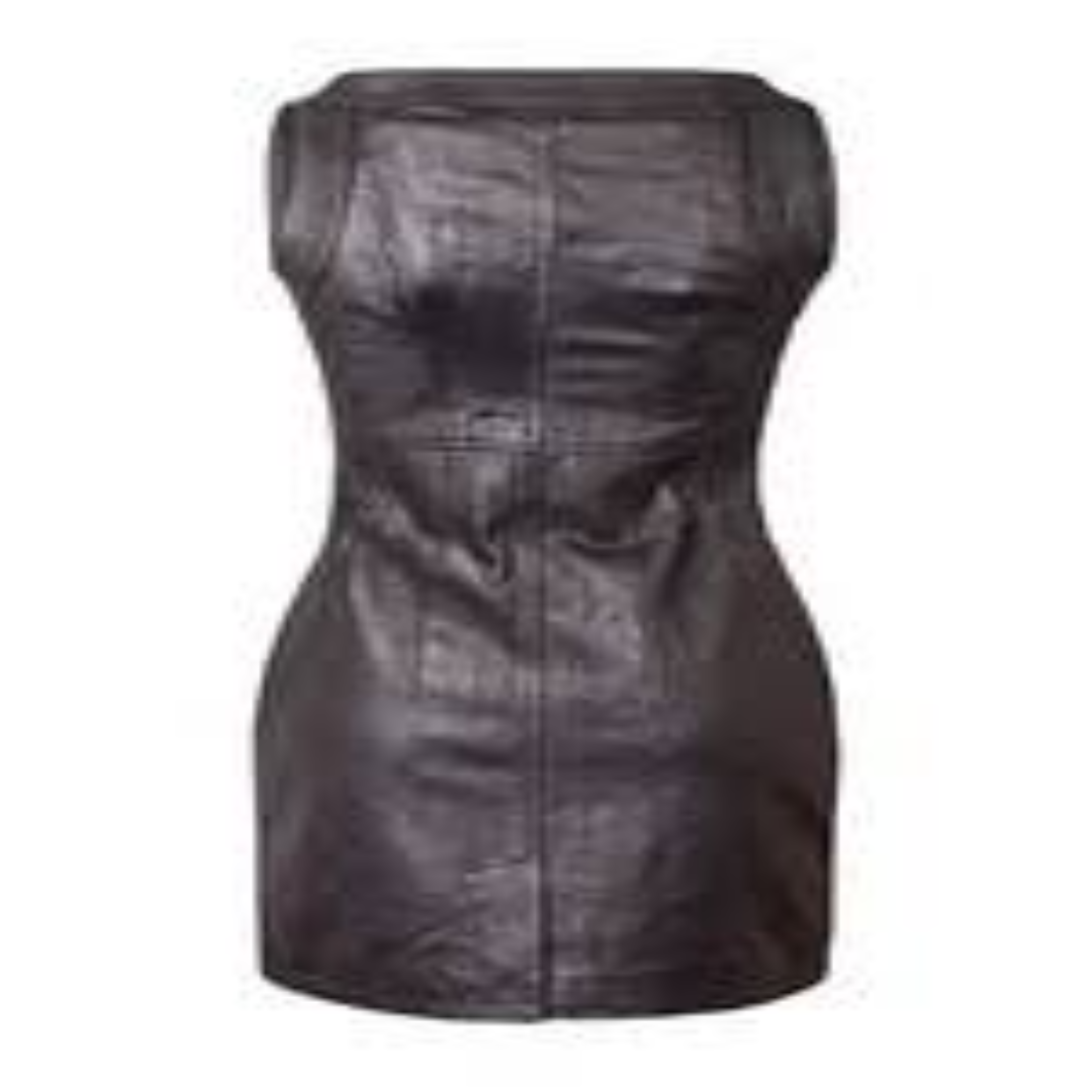 Designer Leather Dresses For Evening Wear