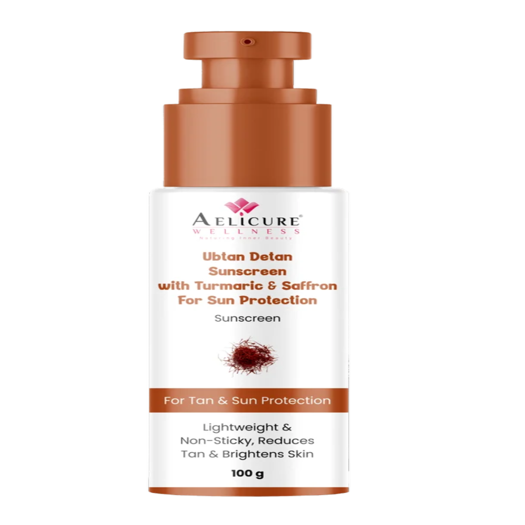 Ubtan Detan Sunscreen With Turmaric & Saffron For Sun Protection, SPF 50, Packaging Size: 100 mL