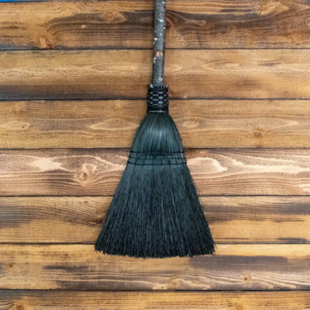 Backwoods Broom Company Kitchen Broom – Brown Mixed Fibers | USA Supplier