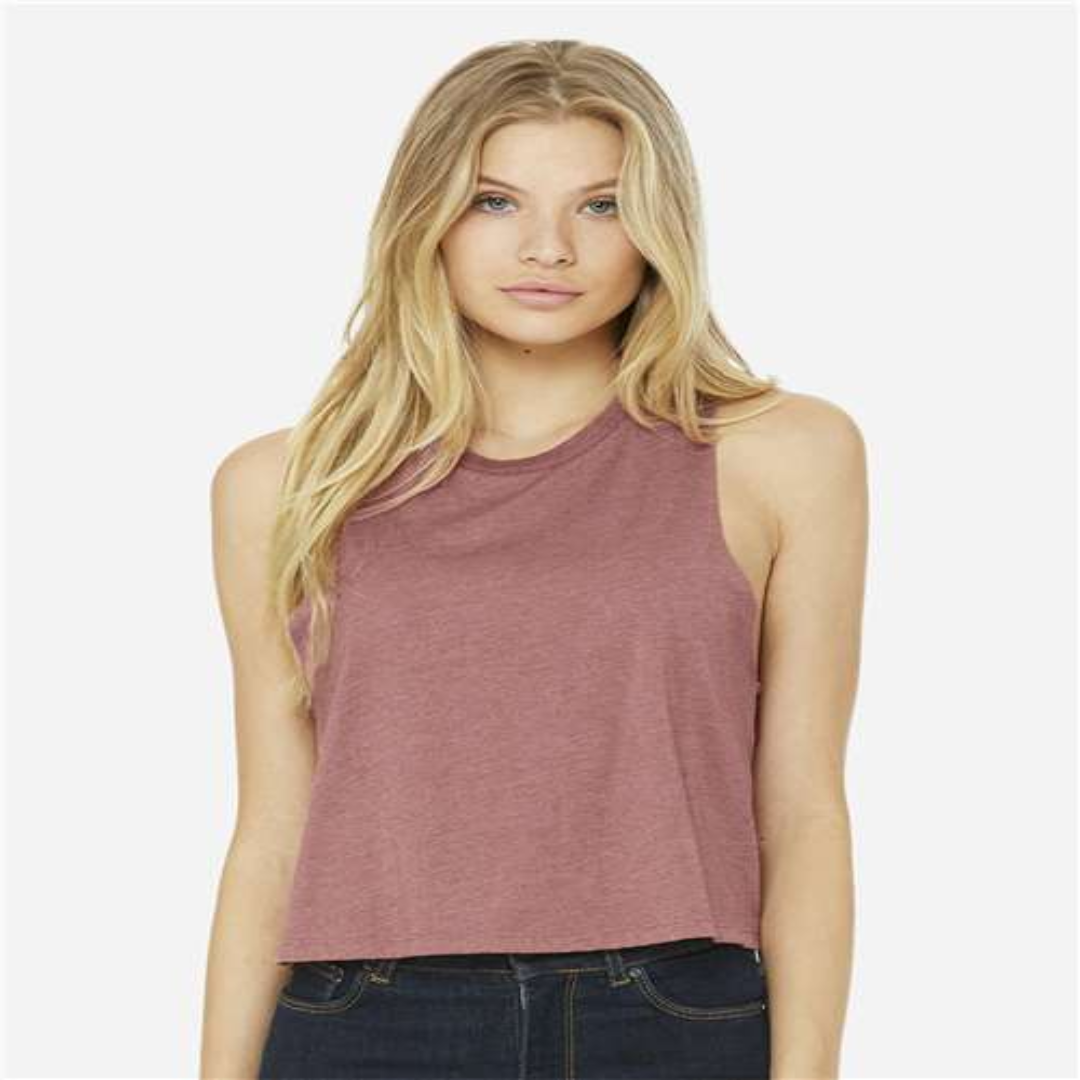 Women's Racerback Crop Tank Top | USA Supplier