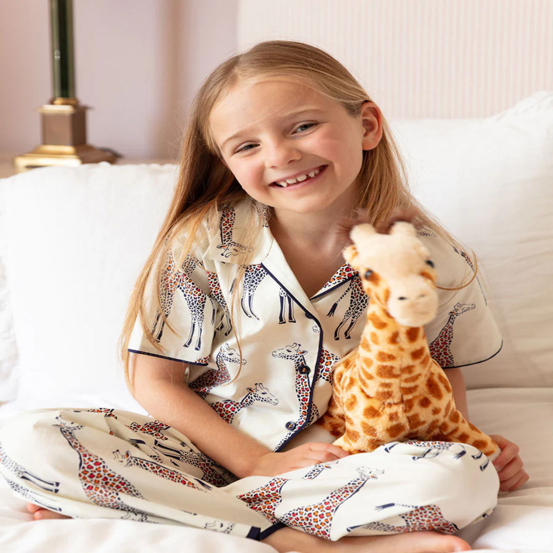 Georgina Girls Giraffe Print Pyjama Set – Kids Nightwear | UK Supplier