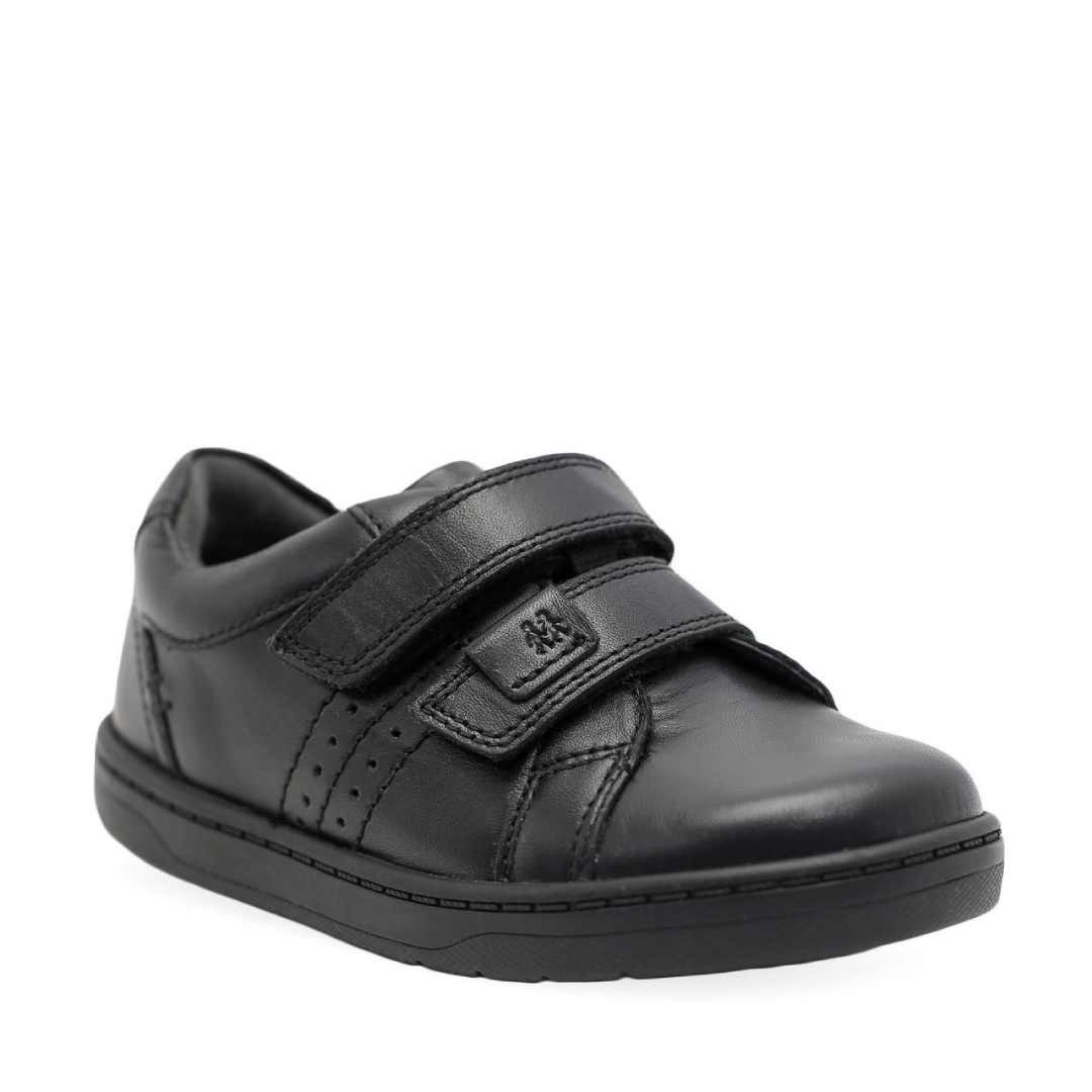 Wholesale Black Leather Rip-Tape School Shoes for Boys – UK Wholesale