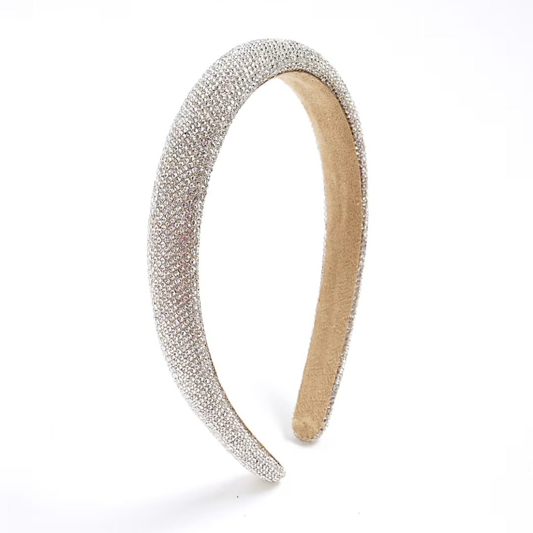 Women's Silver Rhinestone Headband – Wedding Accessory | UK Wholesale