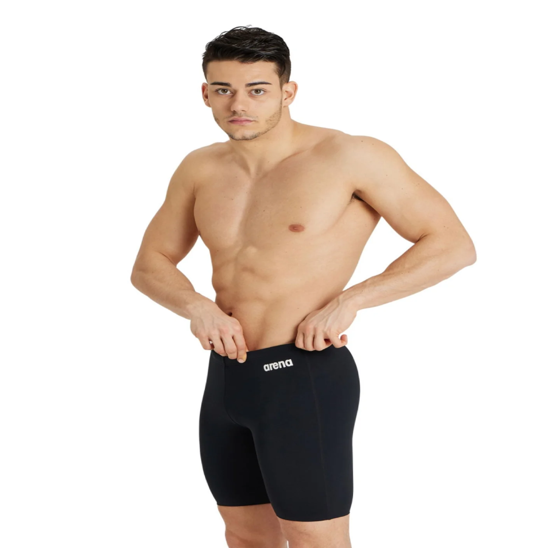 Team Solid Black/White Swim Trunks – Performance Swimwear | UK Supplier