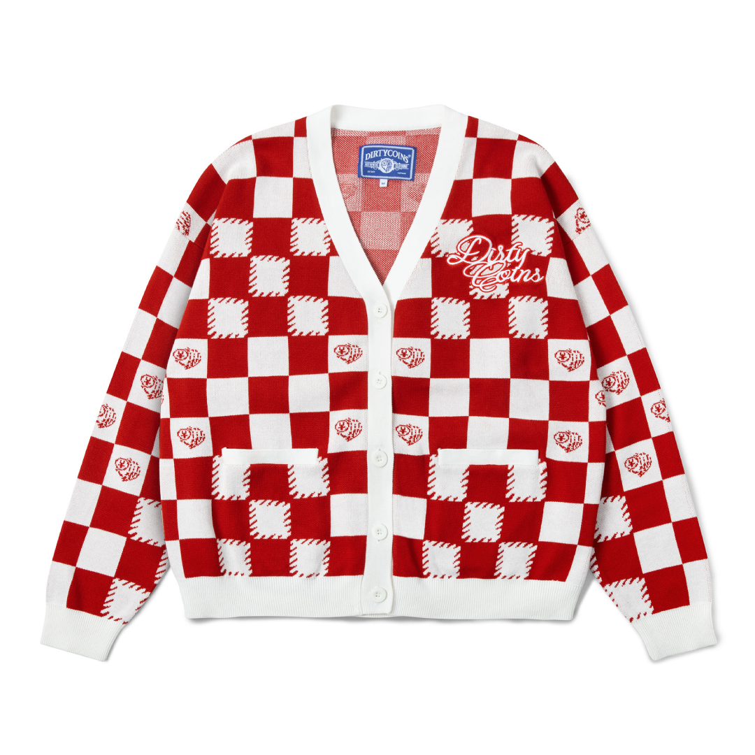 Checkerboard Knit Cardigan Sweater – Women’s Apparel Supplier | Vietnam