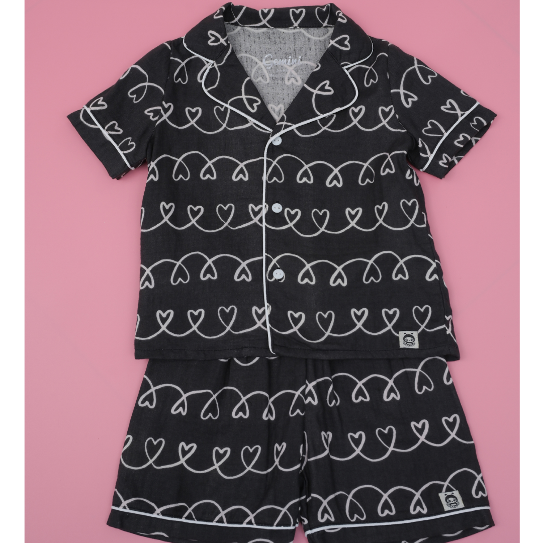 Short-Sleeved Muslin Pajama Set – Kids Nightwear Supplier | Vietnam