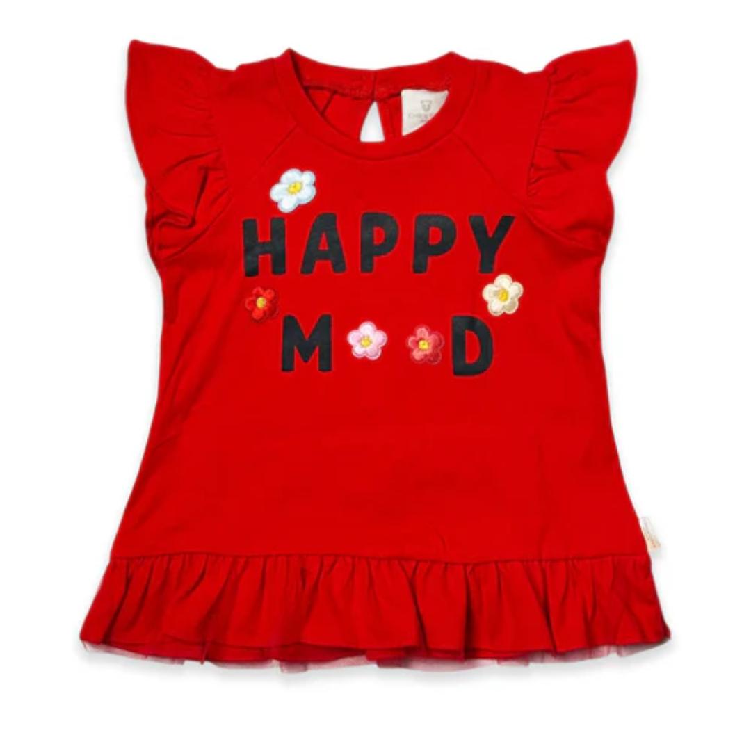 Baby Girl Round Neck Short Sleeve T-Shirt – Soft Cotton Top | Malaysia Supplier