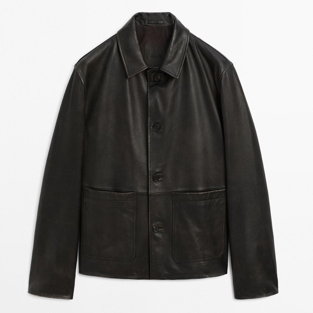 Worn Effect Nappa Leather Jacket – Malaysia Fashion Wear Supplier
