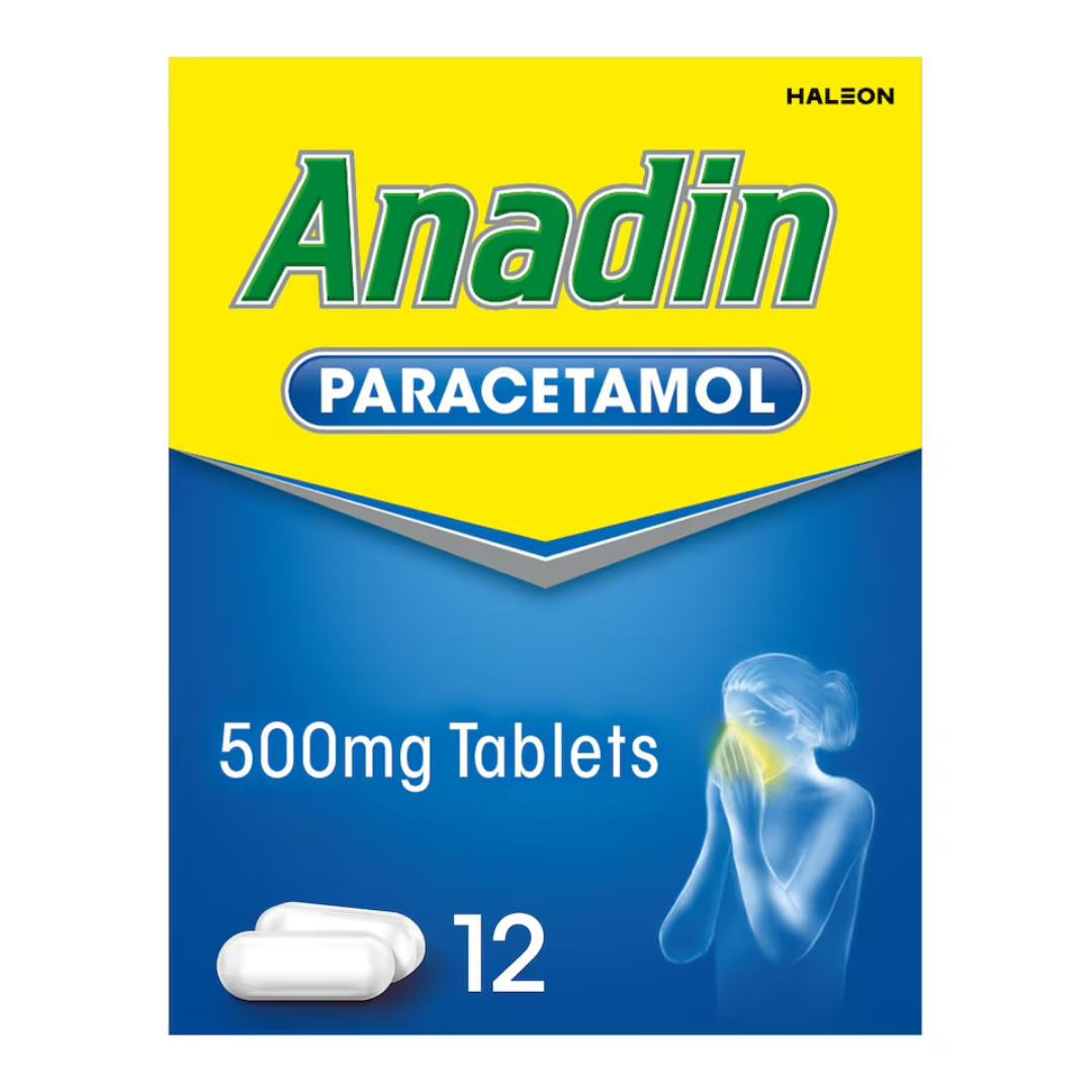 Anadin Paracetamol 500mg (12 Tablets) – Cold & Flu UK