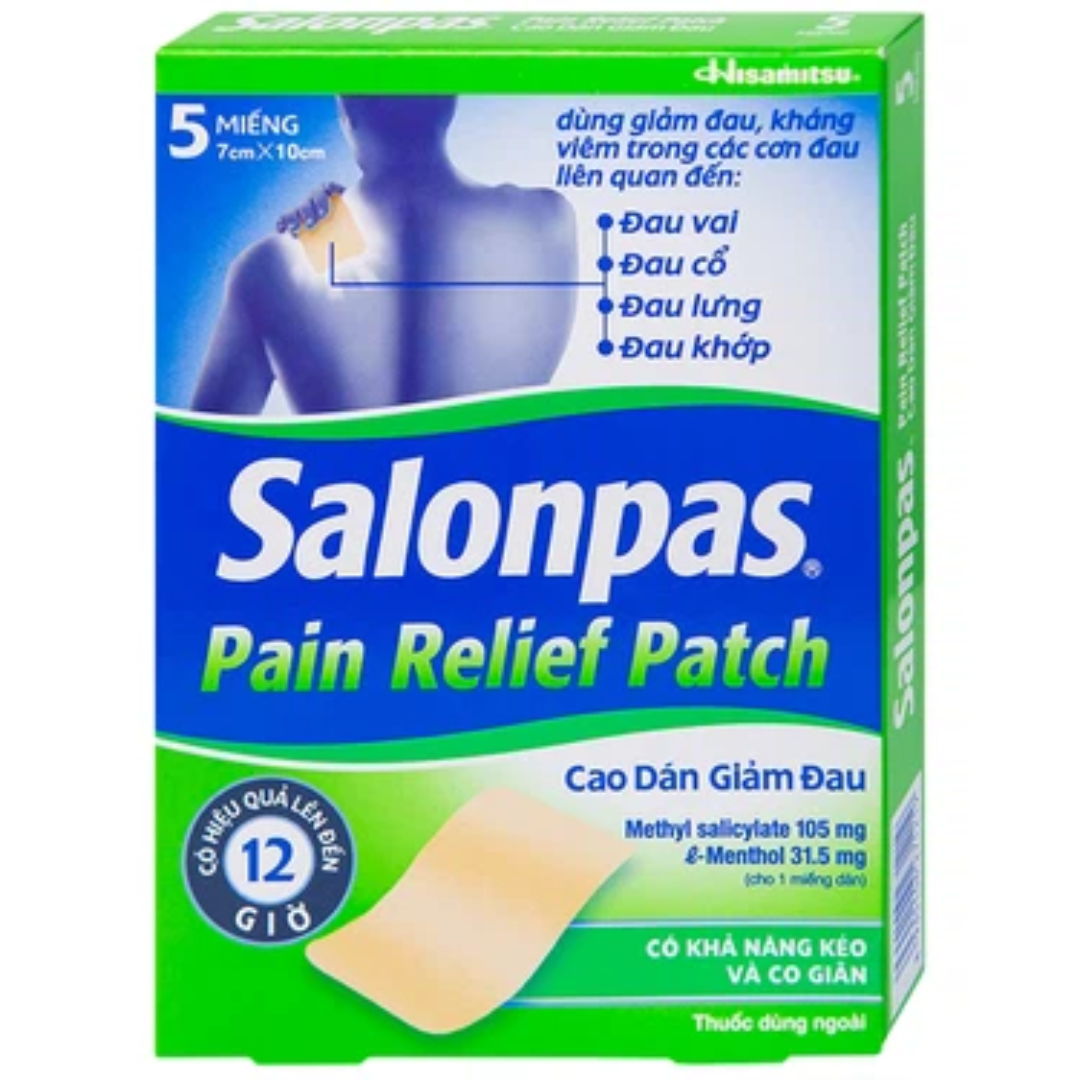 Salonpas Patch for Neck & Shoulder – 5pcs Relief | Vietnam