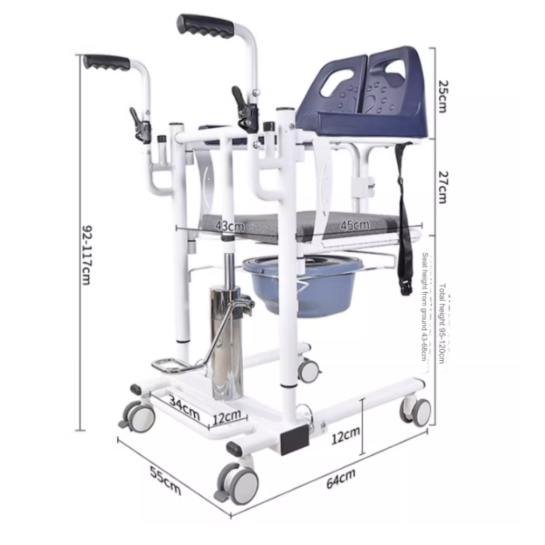 4 in 1 Hydraulic Commode Chair Malaysia Medical Use