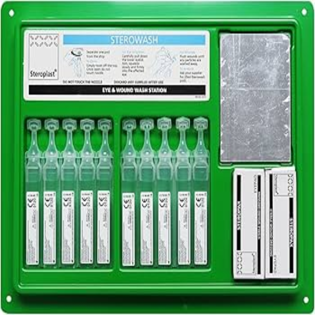 Steroplast Eye Wash Wall Station UK Workplace Safety Kit