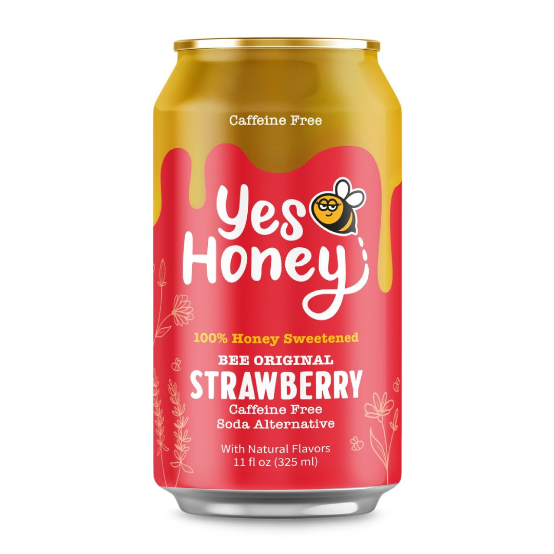 Yes Honey Strawberry Soda Fruity Drink USA