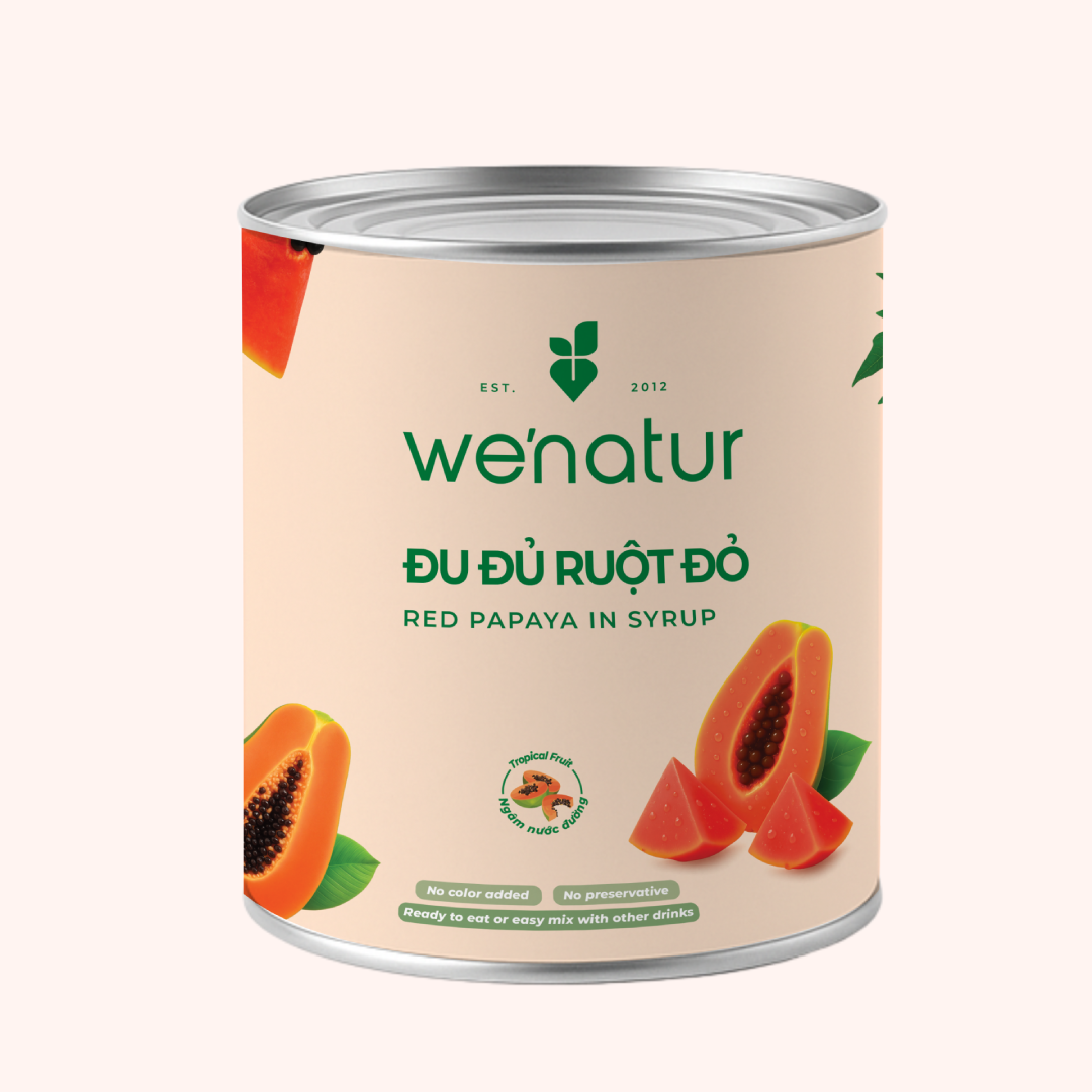 Canned Papaya Fruit Tropical Sweetness Vietnam