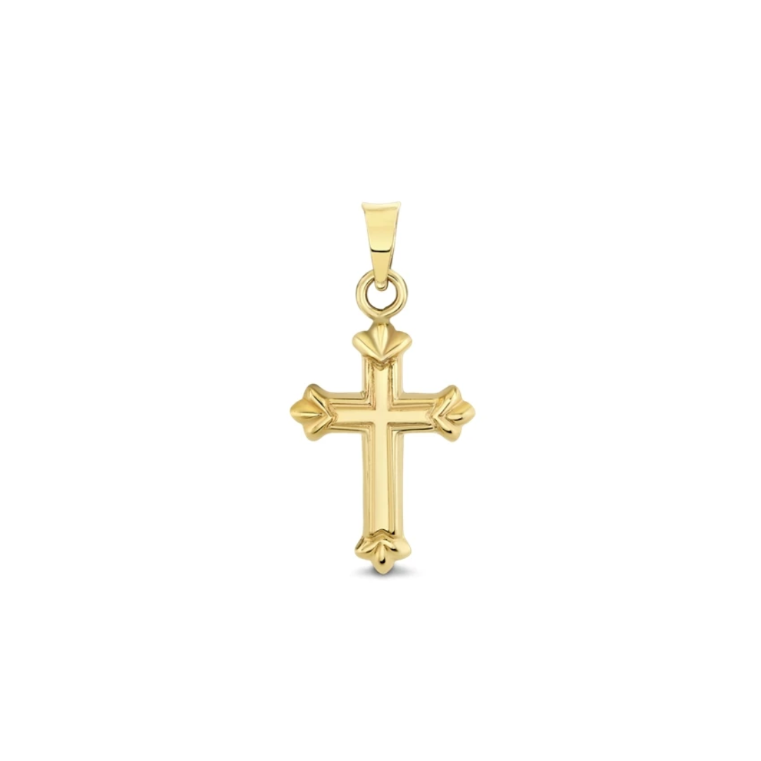 14k Yellow Gold Cross Pendant Timeless Religious Jewelry