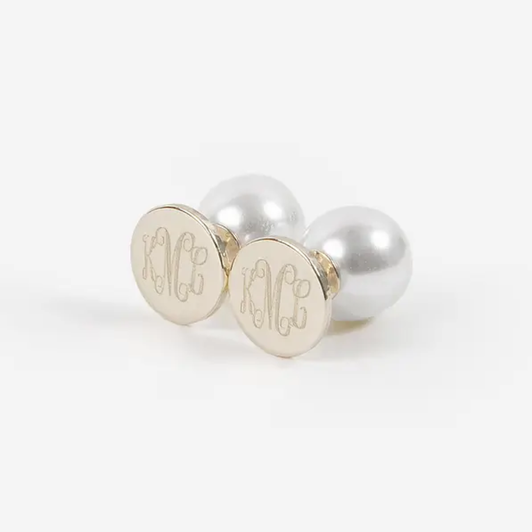 Monogrammed Stud Custom Earring Set Personalized Style