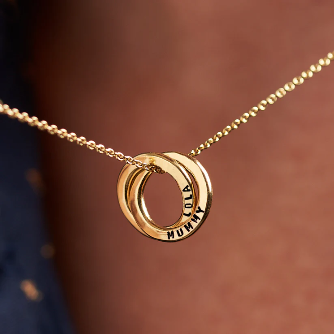 Custom Mini Two Ring Russian Necklace for Women