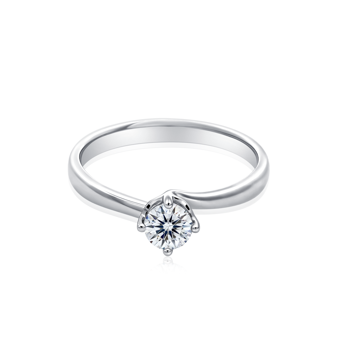 Star Carat Aurora Curve Diamond Engagement Ring Elegant Design