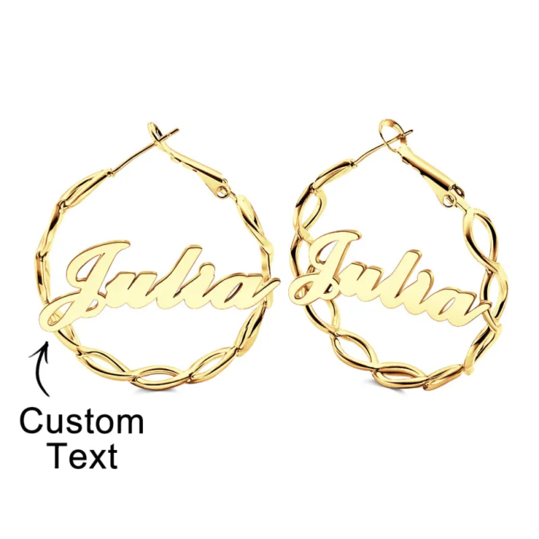 Custom Name Earrings Dream and Persistent Unique Jewelr